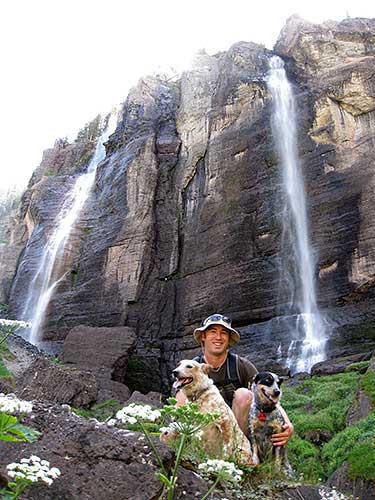 When I got to the top of the Bridal Veil Falls which is at the end of 